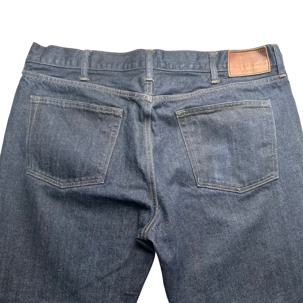 J. Crew | Men | 770 Slim Straight Indigo Japanaese Kaihara Denim Jeans | 38x32